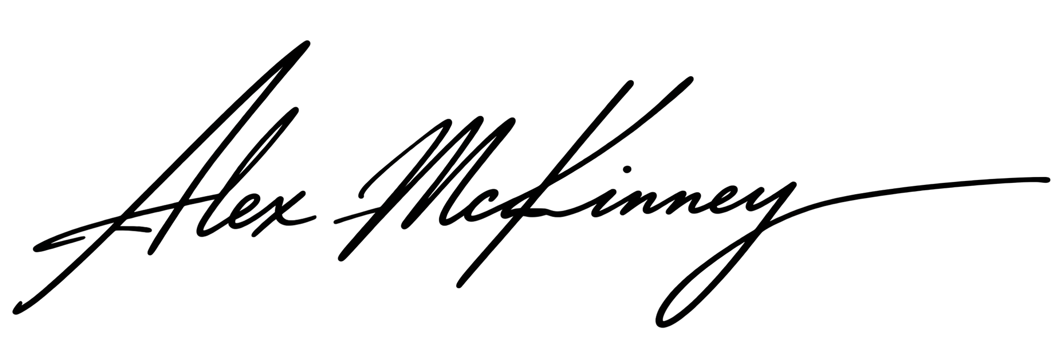 Alex McKinney’s handwritten signature